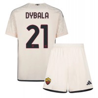 AS Roma Paulo Dybala #21 Auswärts Trikotsatz Kinder 2023-24 Kurzarm (+ Kurze Hosen)